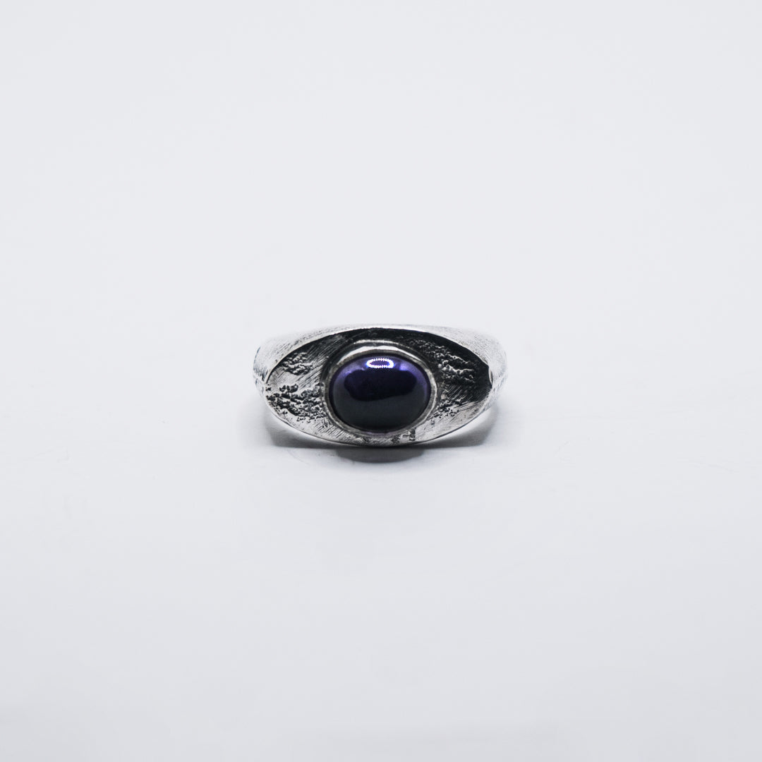 Oval Amethyst Signet Size Q 1/2