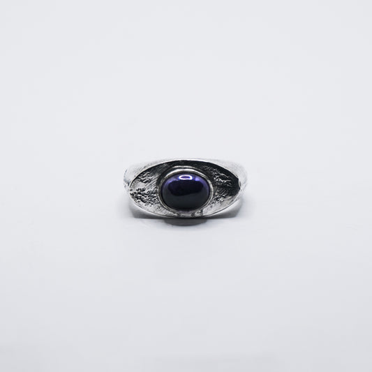 Oval Amethyst Signet Size Q 1/2