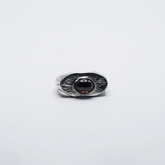 Garnet Oval Signet Size M 1/2