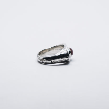 Garnet Oval Signet Size M 1/2