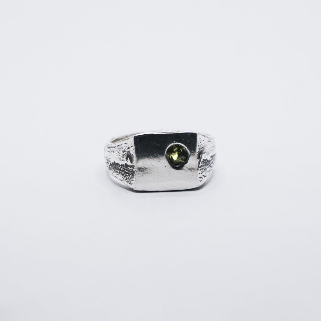 Square Signet with Stone Size U