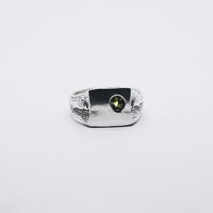 Square Signet with Stone Size U