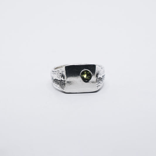 Square Signet with Stone Size U