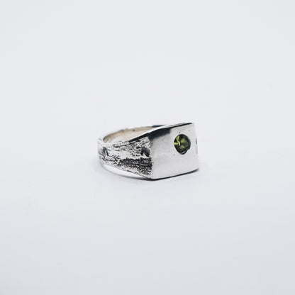 Square Signet with Stone Size U