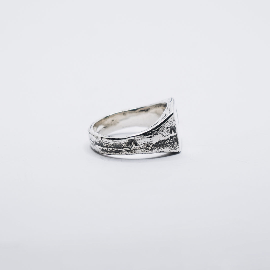 Square Signet with Stone Size U